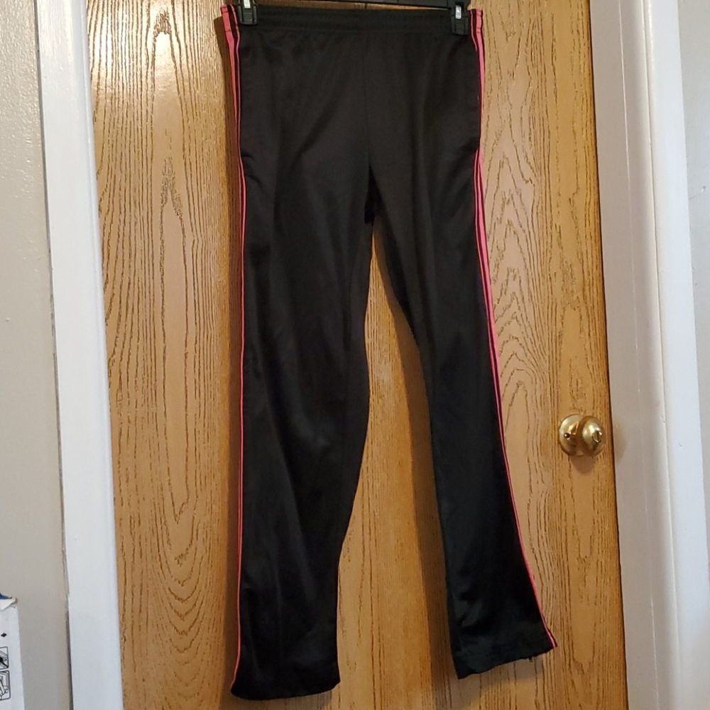 Black and pink victory jogging pants